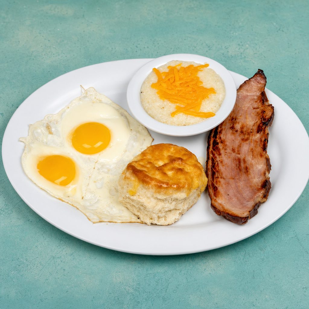 Ham Steak & Eggs.