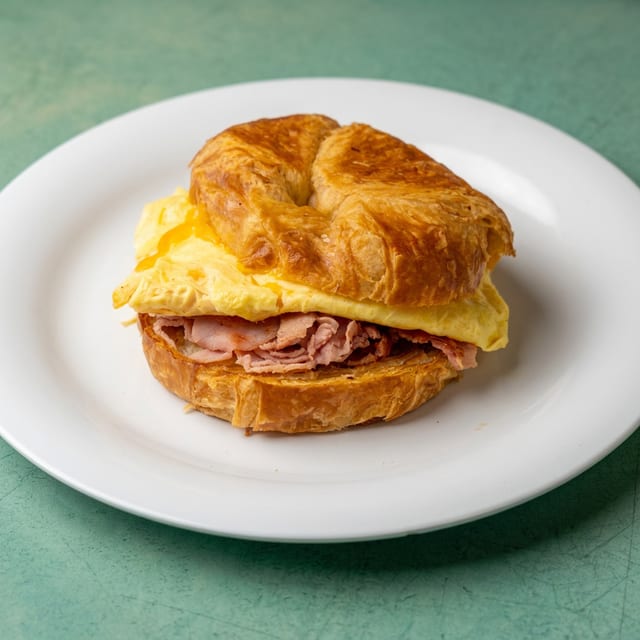 Ham Cheese and Egg Sandwich.