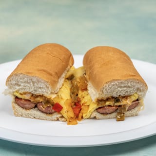 Smoked Sausage and Egg Sandwich